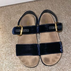 Prada velvet platform sandals
